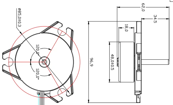 Aidecoolr 3000/rpm 12v micro bldc motorTattoo gun Swim color motor for brushless dc  motor