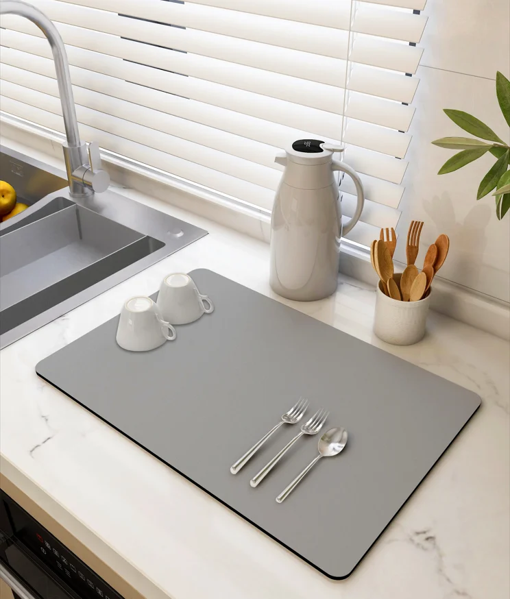 Factory Direct 2023 New design kitchen drying mat silicone dish drying mat