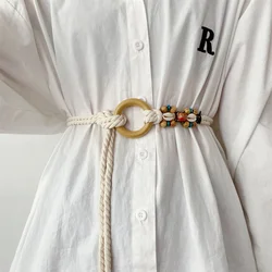 Braided Belt Women PU Leather fashion Skinny Woven Belt for Jeans Pants Thin Dress Waist Belt with Pin Buckle