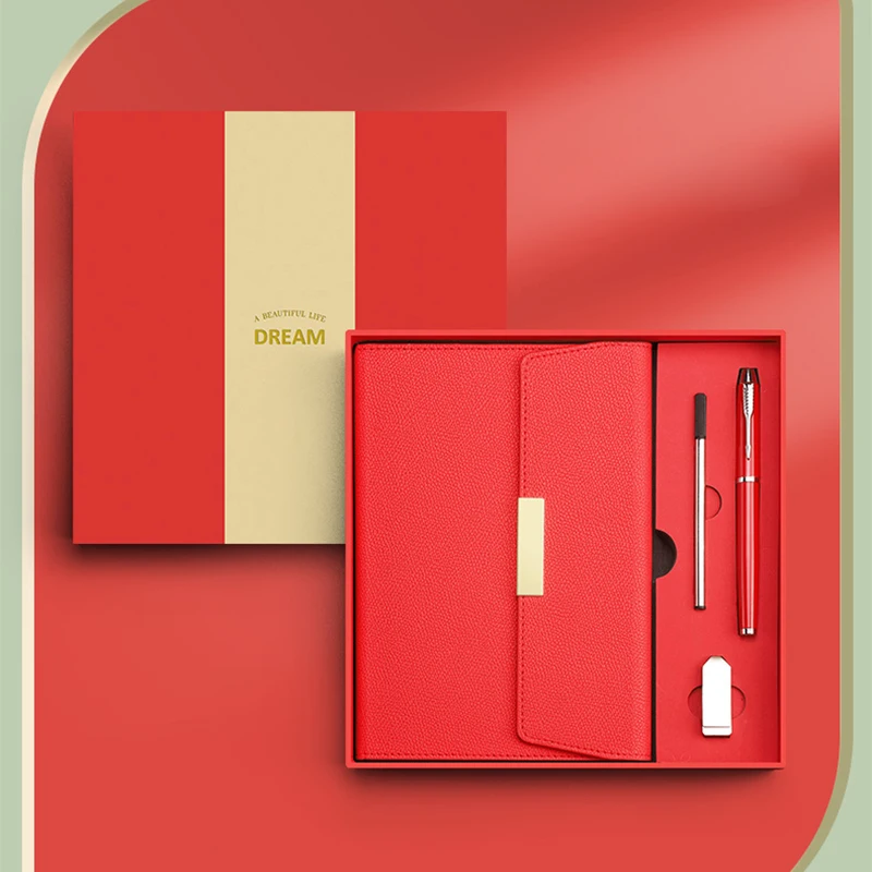 Business Gift Sets for Insurance Education Hotels Institutions Promoted by Companies and Schools With Pen and USB Notebook Set