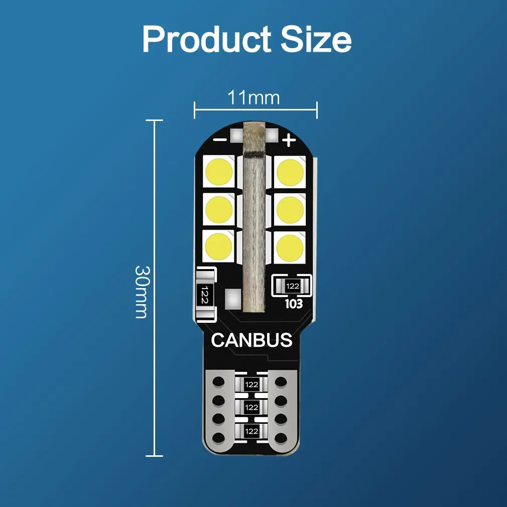 T10 194 168 Light LED Car Interior Reading Bulbs Car Side Marker Light License W5W LED T10 Led Canbus LED Bulb 24SMD