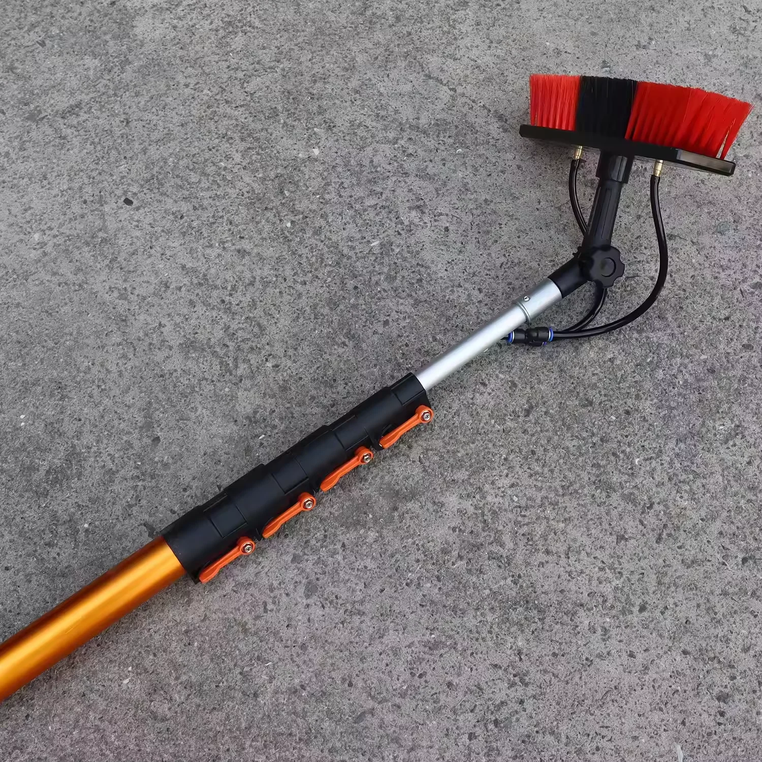 4-14FT 1.2-4.25 Meters Water Fed Telescopic Portable Light Weight Aluminum Extension Pole with Soap Dispenser