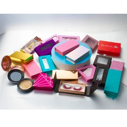 Light silver pink green purple heart shaped magnet fur eyelash box custom blister packaging 2019 private label box black