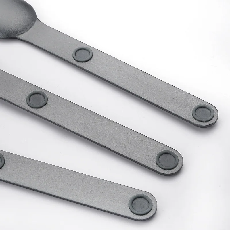 Magware Outdoor Camping Set Portable Three-Piece Magnetic Aluminum Alloy Knife Fork Spoon Flatware for Travel