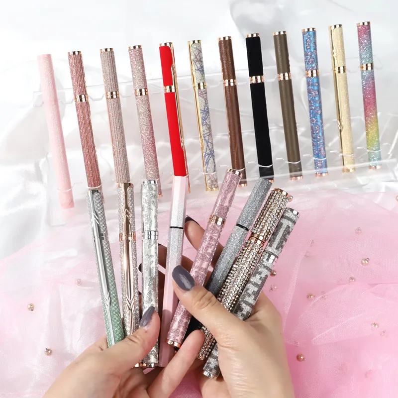 Private Label Liquid Adhesive Eyeliner Pen Color Glitter Neon Eyeliner Glue Water Activated Magnetic Eyeliners