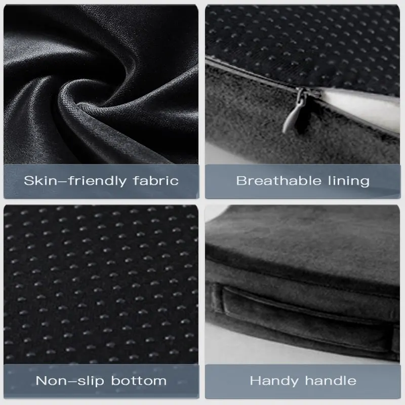 Car Seat Cushion Truck Driver Wedge Seat Cushion with Cutout for Coccyx Tailbone Pain Relief
