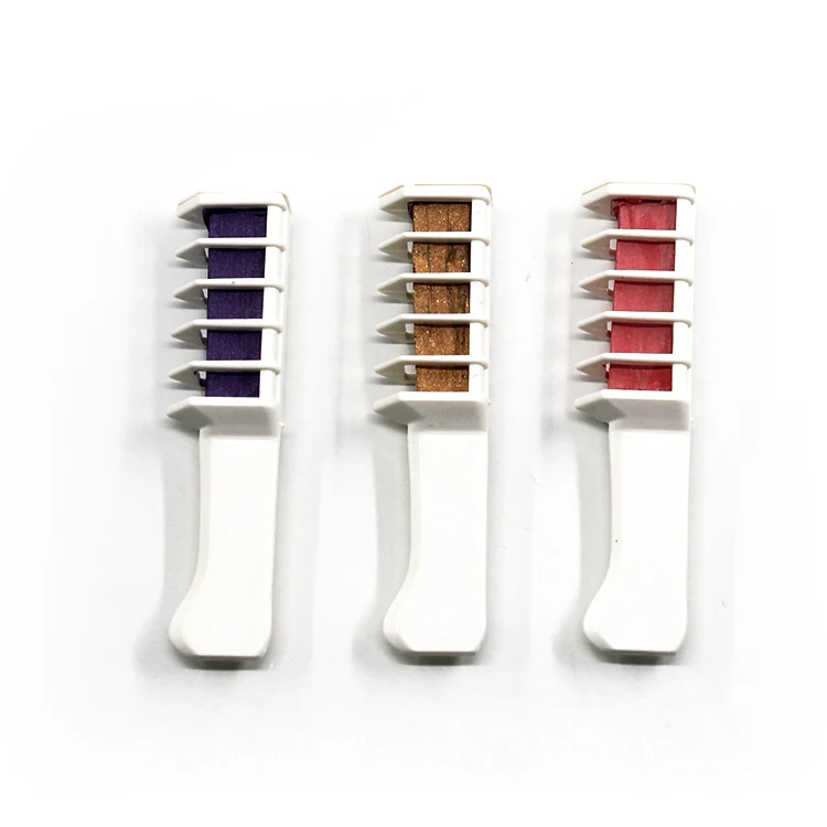 Fashionable attractive high pigment eco-natural-based hair chalk comb
