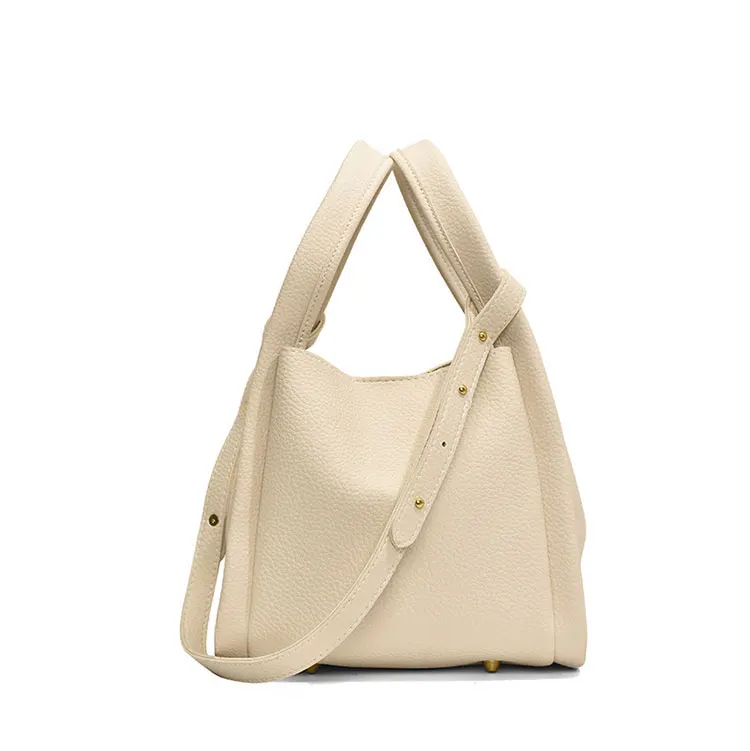 2024 Vintage Open handbag Larger capacity  leisure outdoor shoulder bags litchi pattern Pu leather Bags for Women