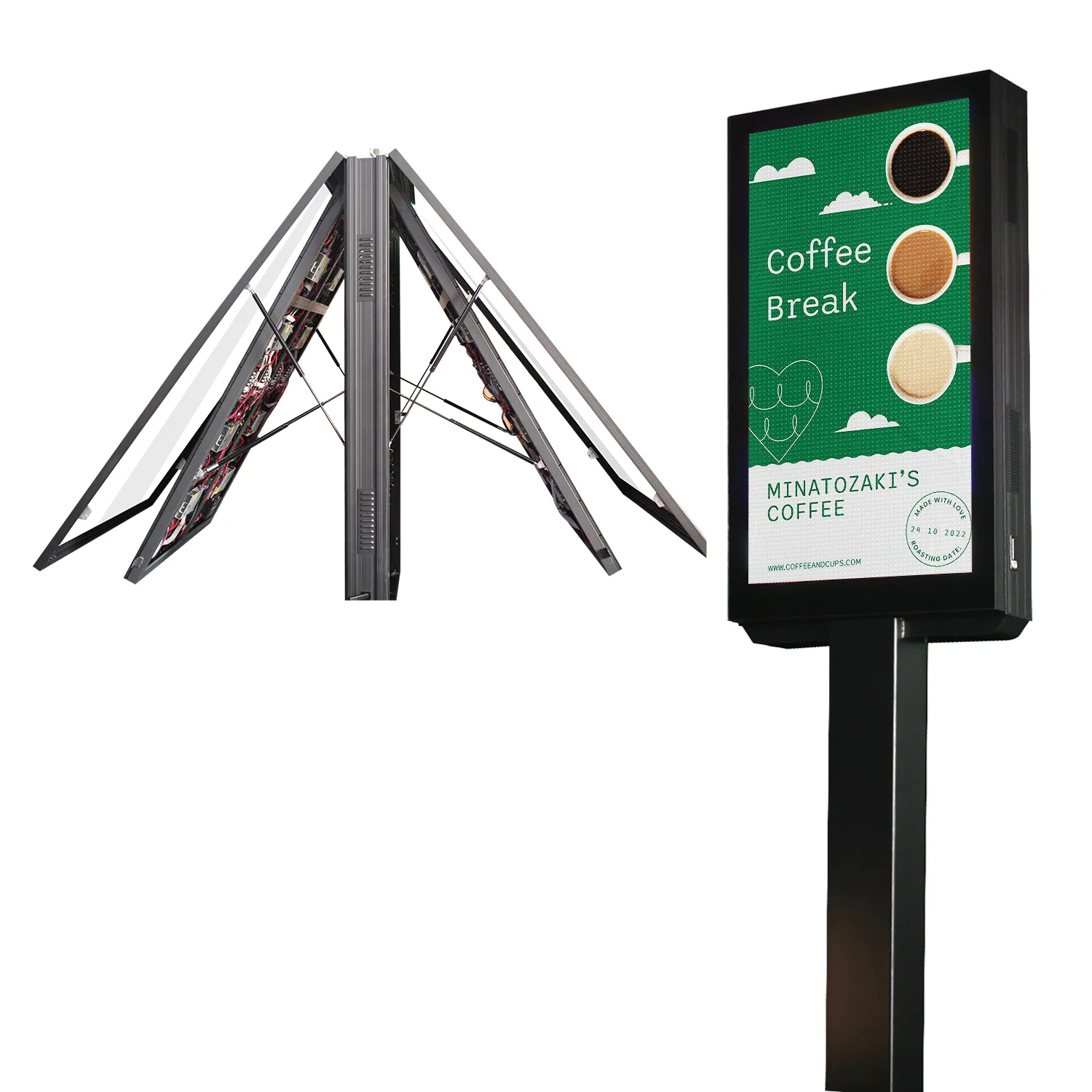 P3 p4 pole led module Outdoor 3D LED Billboard Digital Signage and Display Board for Advertising LED Screen