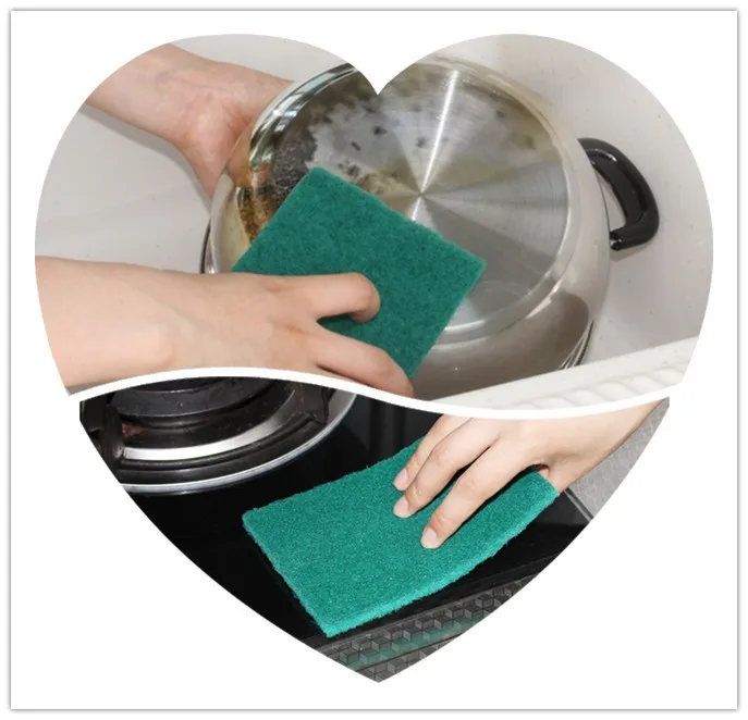 2023 Durable 8pcs/bag Sponge Eco-friendly Cleaning Scouring Pad Domestos Kitchen Washing Sponge  for Dish Cleaning