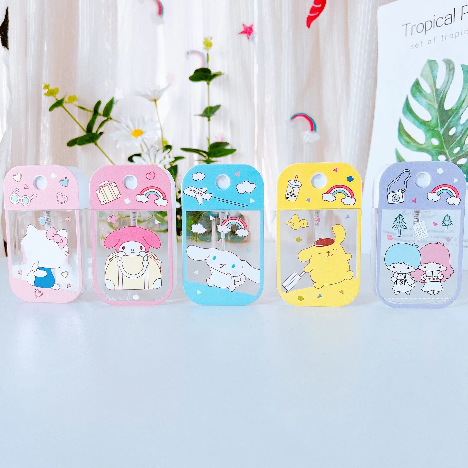 Melody Spray Empty Bottle 45ML Cartoon Cinnamoroll girl perfume spray bottle Kuromi Perfume Alcohol Spray Bottle