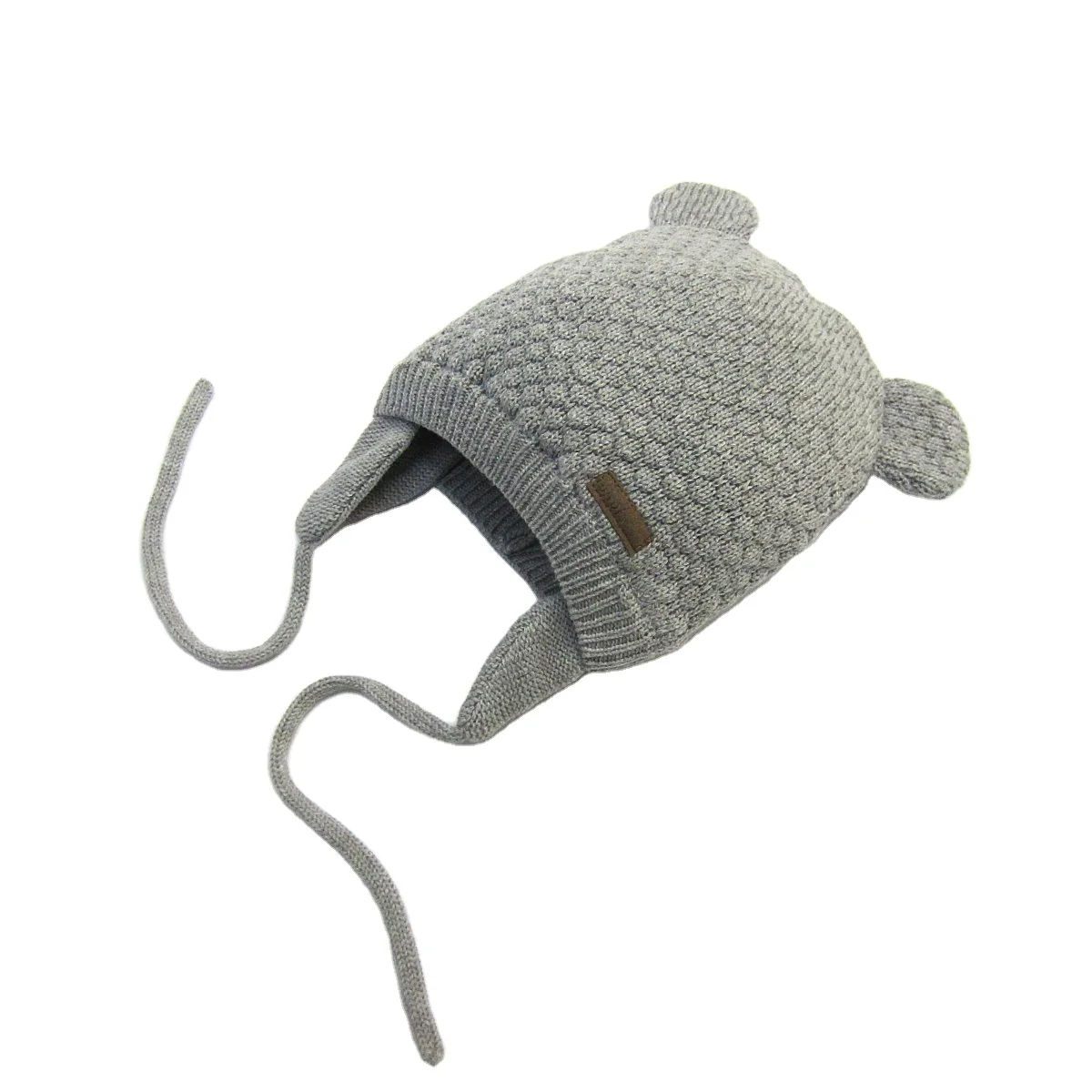 Factory Sales 2020 Personalized Baby Hats Knit Cotton Baby Hat Earmuff Winter 4 Colors For Boys And Girls