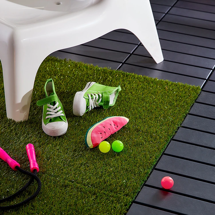 Interlocking Tiles Soft Carpet Grass Turf Multipurpose Fake Flooring Patio Playrooms Turf Artificial Grass