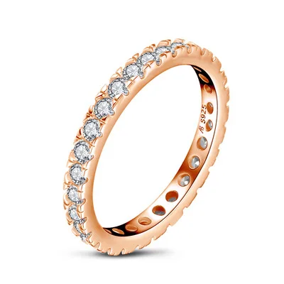 Wholesale Factory Price 925 Sterling Silver Fashion Trendy SONA Diamond Ring Luxury Engagement wedding ring