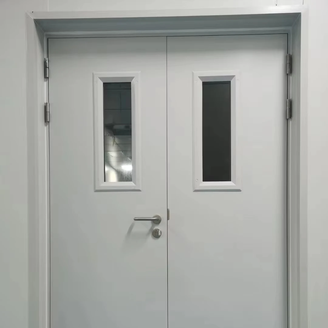 Ginee Medical Melamine resin single door aluminum alloy frame sound insulation air tight hospital clean room door
