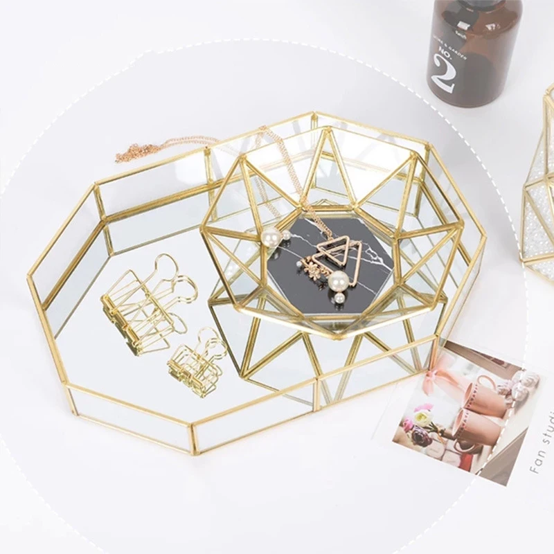Valentine Gift Ring Storage Organizer Necklace Clear Plexiglass Box, Small Boxes With Clear Lid