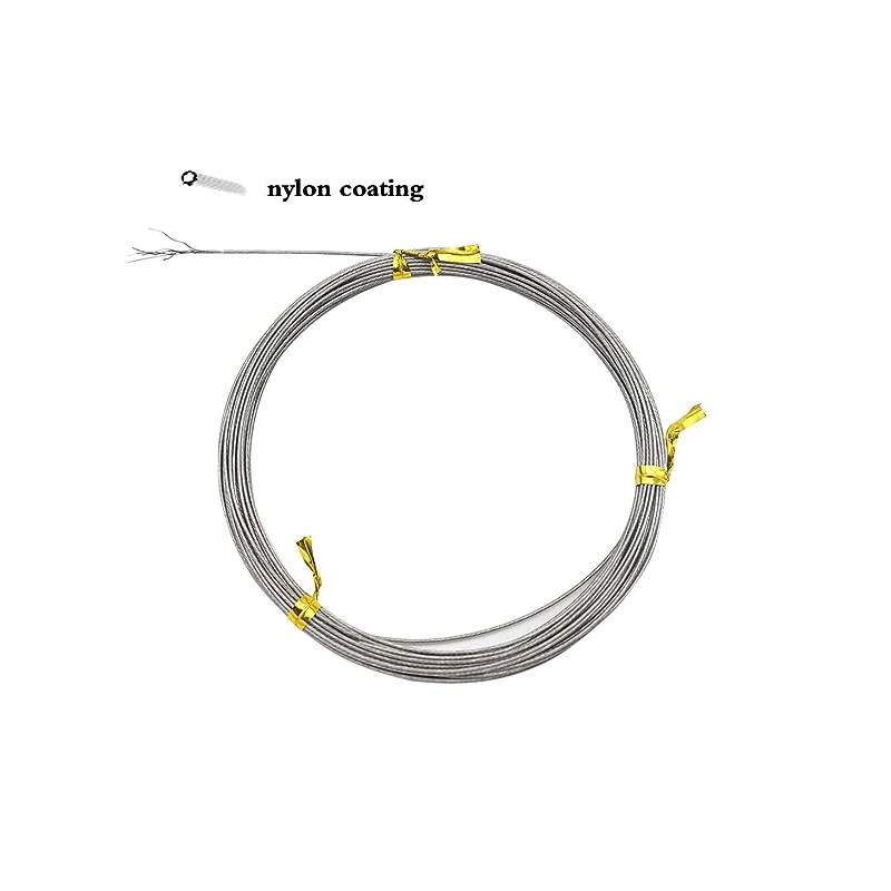 Wholesale 0.3mm-0.8mm Nylon Coated Stainless Steel Fishing Wire Line