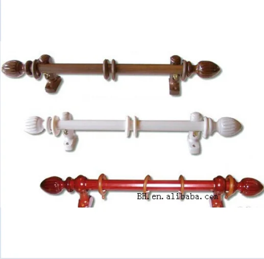factory manufacture wooden curtain rod set for window curtains in living room