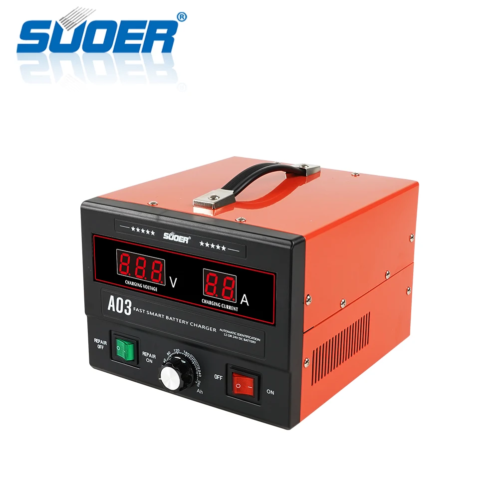  Suoer 3-30A 12 Вольт 24 вольт Новое интеллектуальное свинцово-Кислотное зарядное устройство для