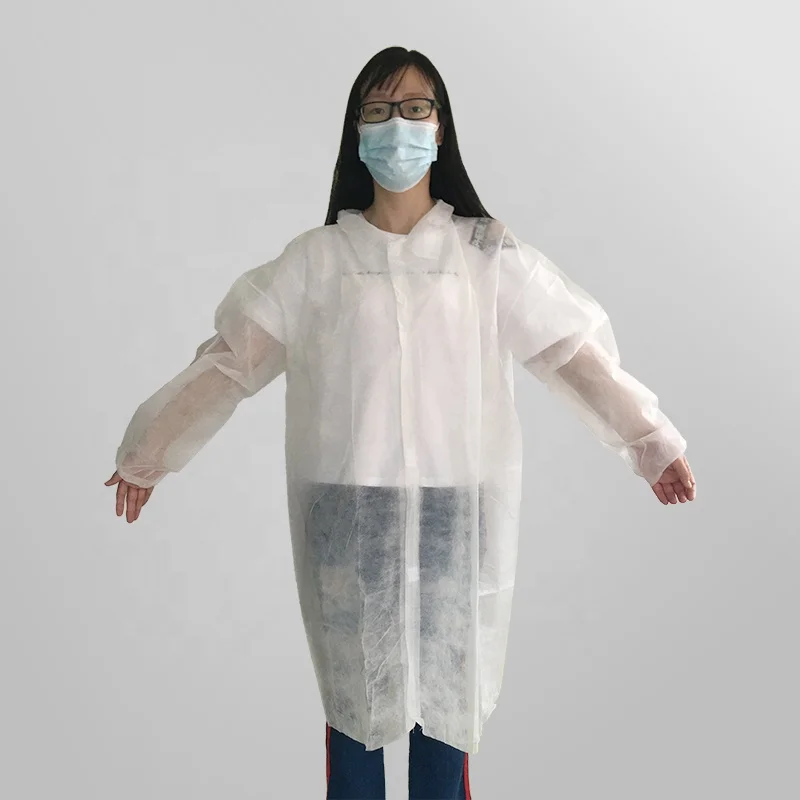 disposable lab coat SMS non woven coats uniform with pockets