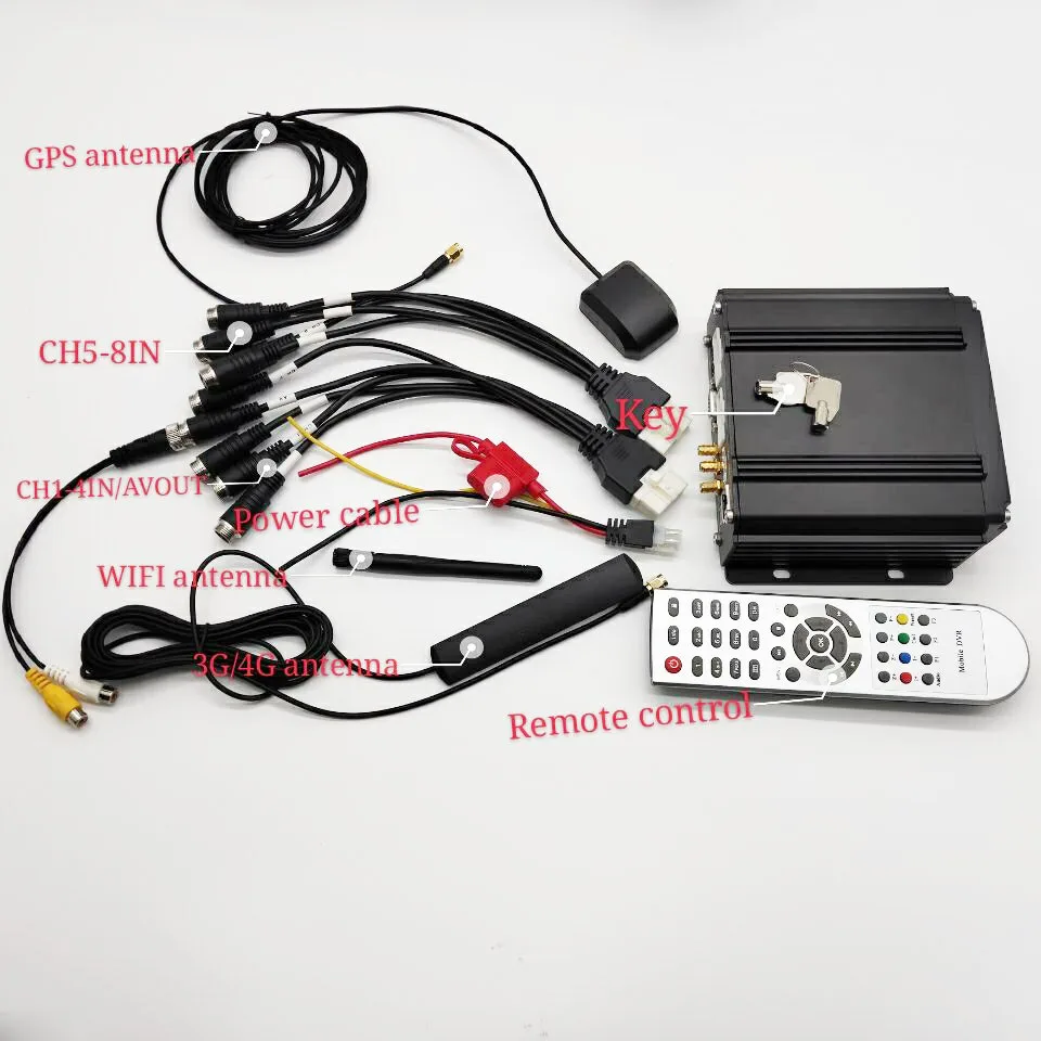  4G Мобильный NVR 1080P AHD Автомобильный видеорегистратор 8CH HDD + SD карта WIFI GPS