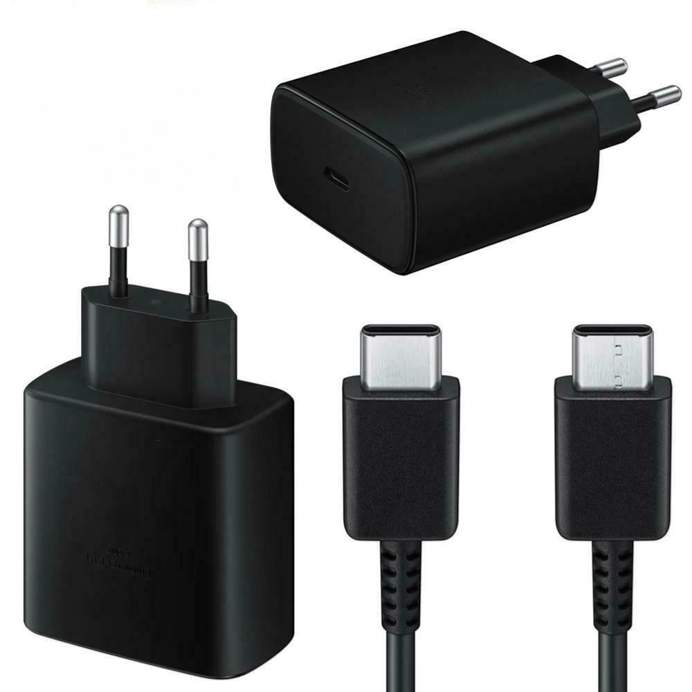 Original 45w Us/eu/uk Plug Adaptive Fast Charing Usb C Wall Travel Charger for Samsung 45w charger