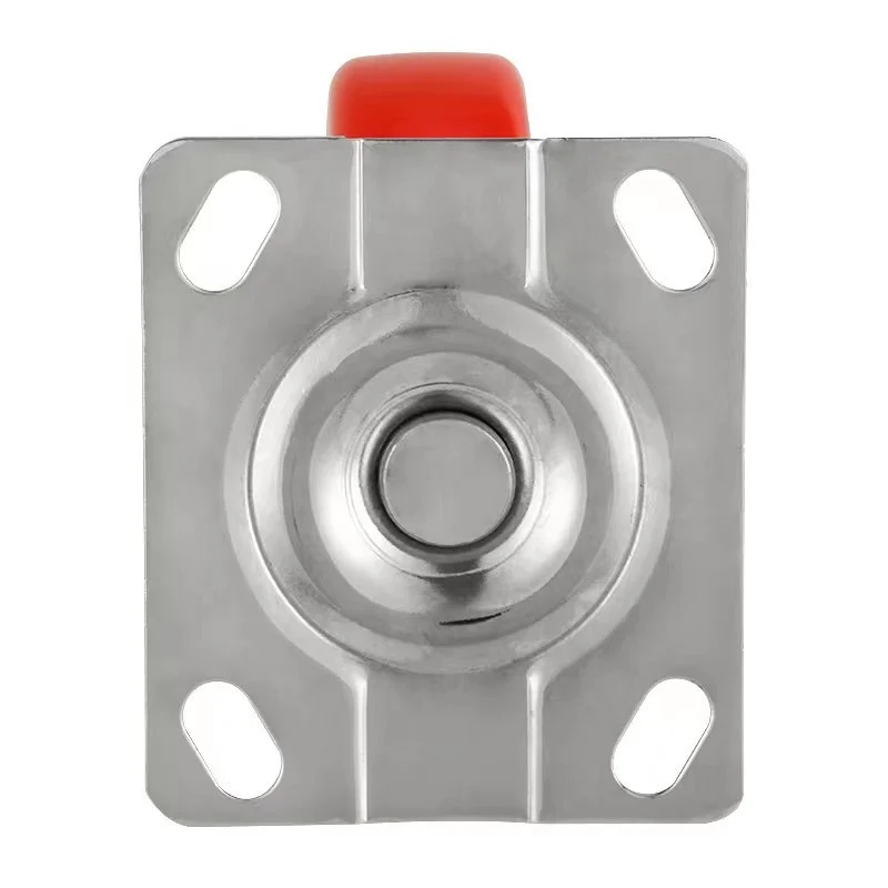 Eco-friendly Red Medium Heavy Duty 180kgs Universal Smooth Running Red PU Polyurethane Caster Wheels for Trolleys