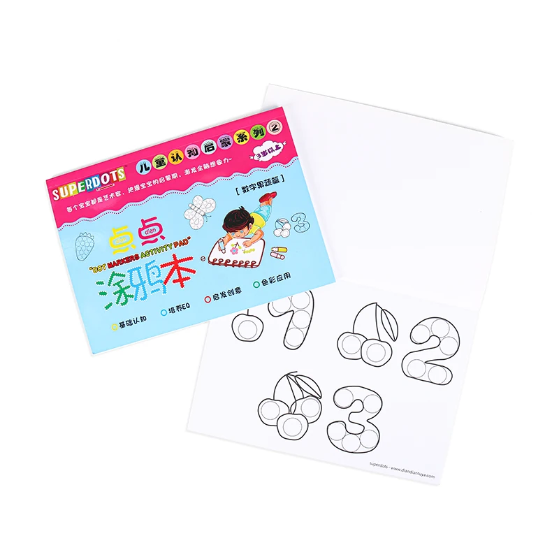 superdots kids dot markers coloring book, different pattern no mess 25 sheets coloring dot painting Activity books for drawing