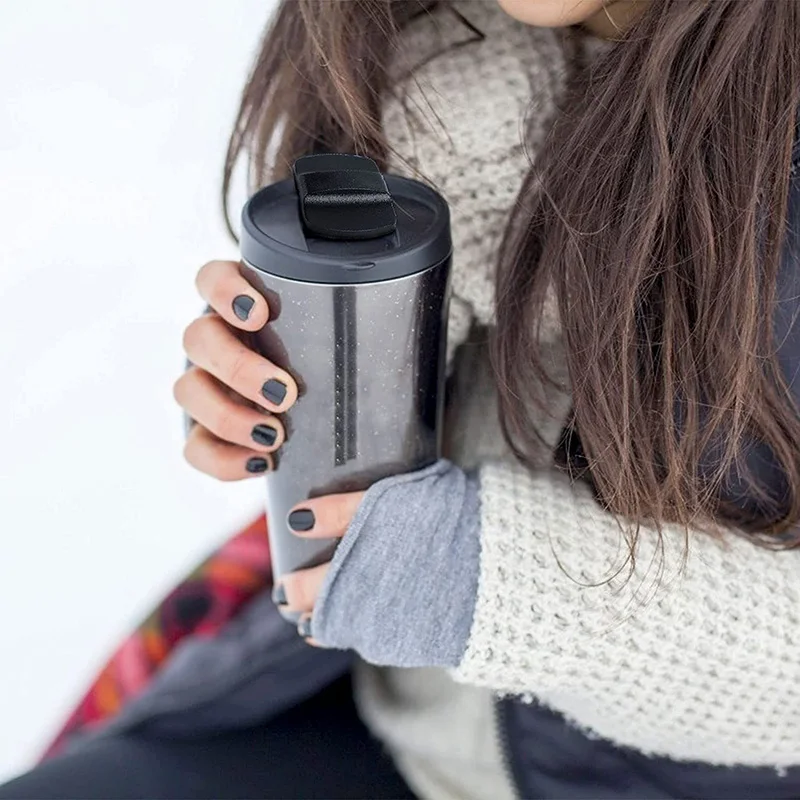 LEAPING Stainless Steel Vacuum Insulated Ramblers Coffee Magnetic Slide Tumbler