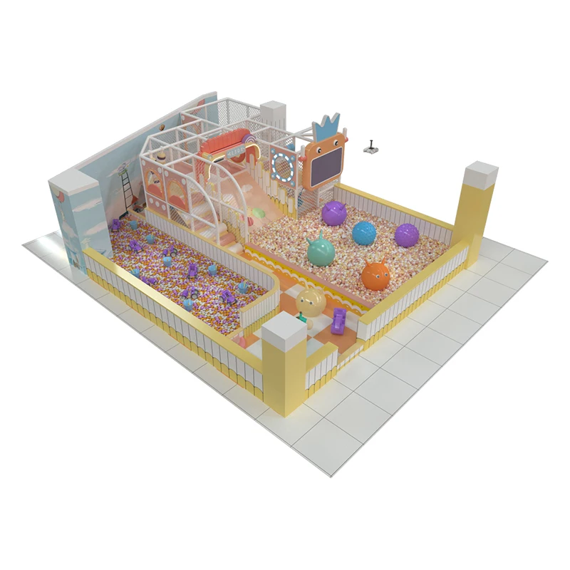 Interstellar space theme amusement equipment Soft playground ball pool big slide small indoor playground