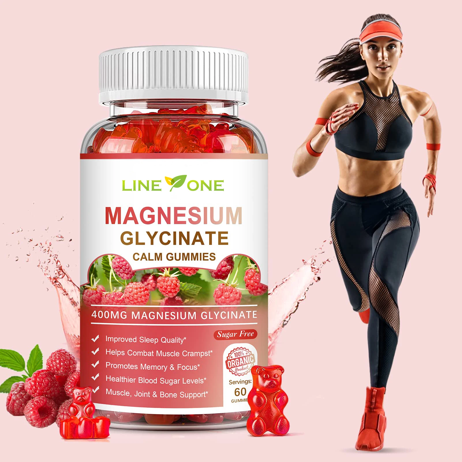 OEM 2023 500mg OEM Private Label Bone Health Supplements Magnesium Potassium Zinc Complex Gummies