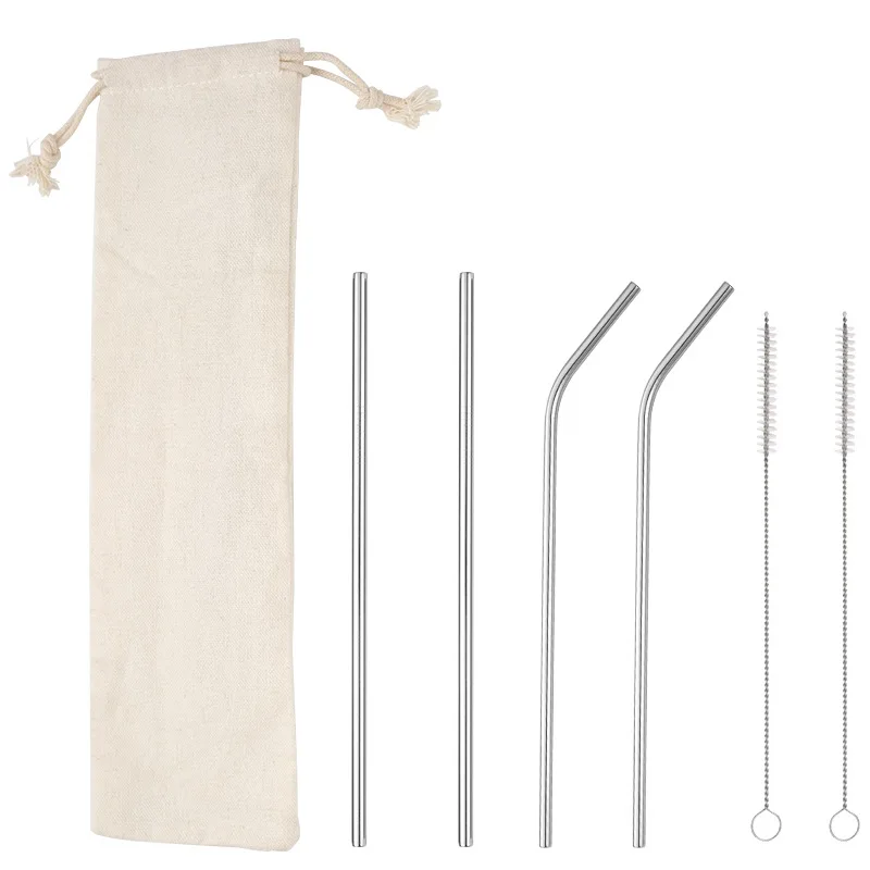 Stainless Steel Drinking Straws Wholesale Environmentally Friendly Gold Edible Straw Metal Drinking Straws Set