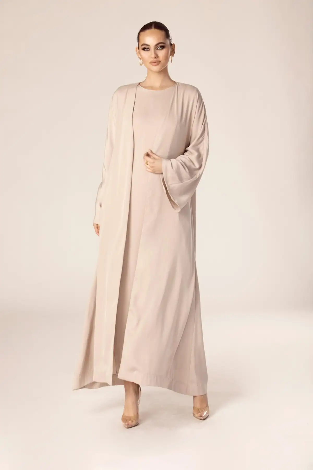 Best Price Chiffon White Chiffon Cape Dress Support Muslimah Dress Support Dress For Muslim Ladies New Fashion 2022