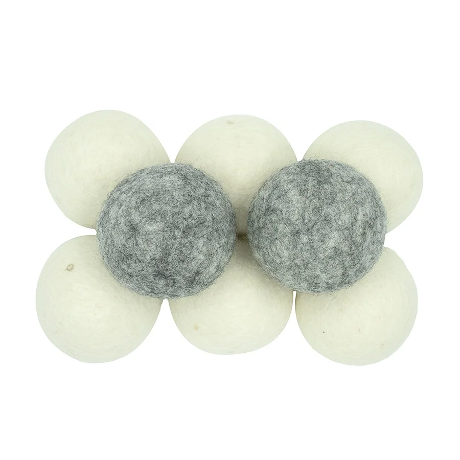 6 Pack Premium Reusable Natural Baby Preferred Soft and Gentle Clothes and Skin Wool Dryer Balls 6pcs XL Organic New Zealand Bag