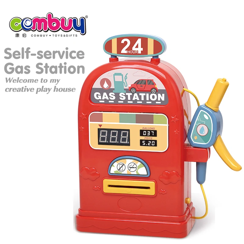 Electric lighting parking lot set self service  fuel dispenser game kids toy gas station