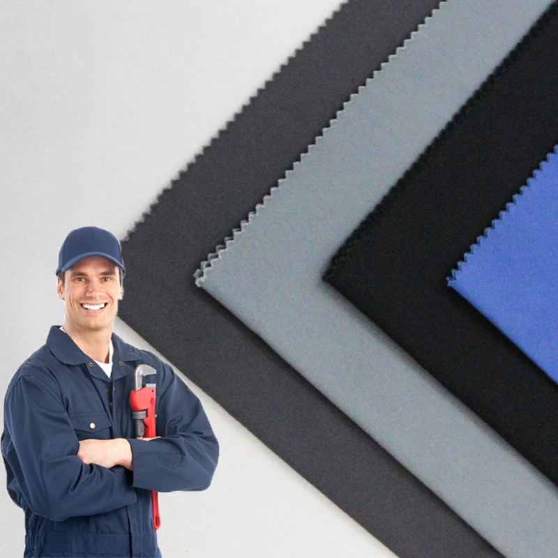 Textiles Fabric manufacturer wholesale solid dyed woven 3/1twill tc 65%polyester 35%cotton Maintenance workwear uniforms fabric