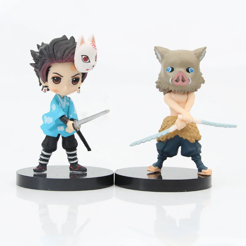 6 styles  Qposket Demon Slayer Kimetsu no Yaiba Cartoon Character Collection Toy PVC Anime Figure Toys