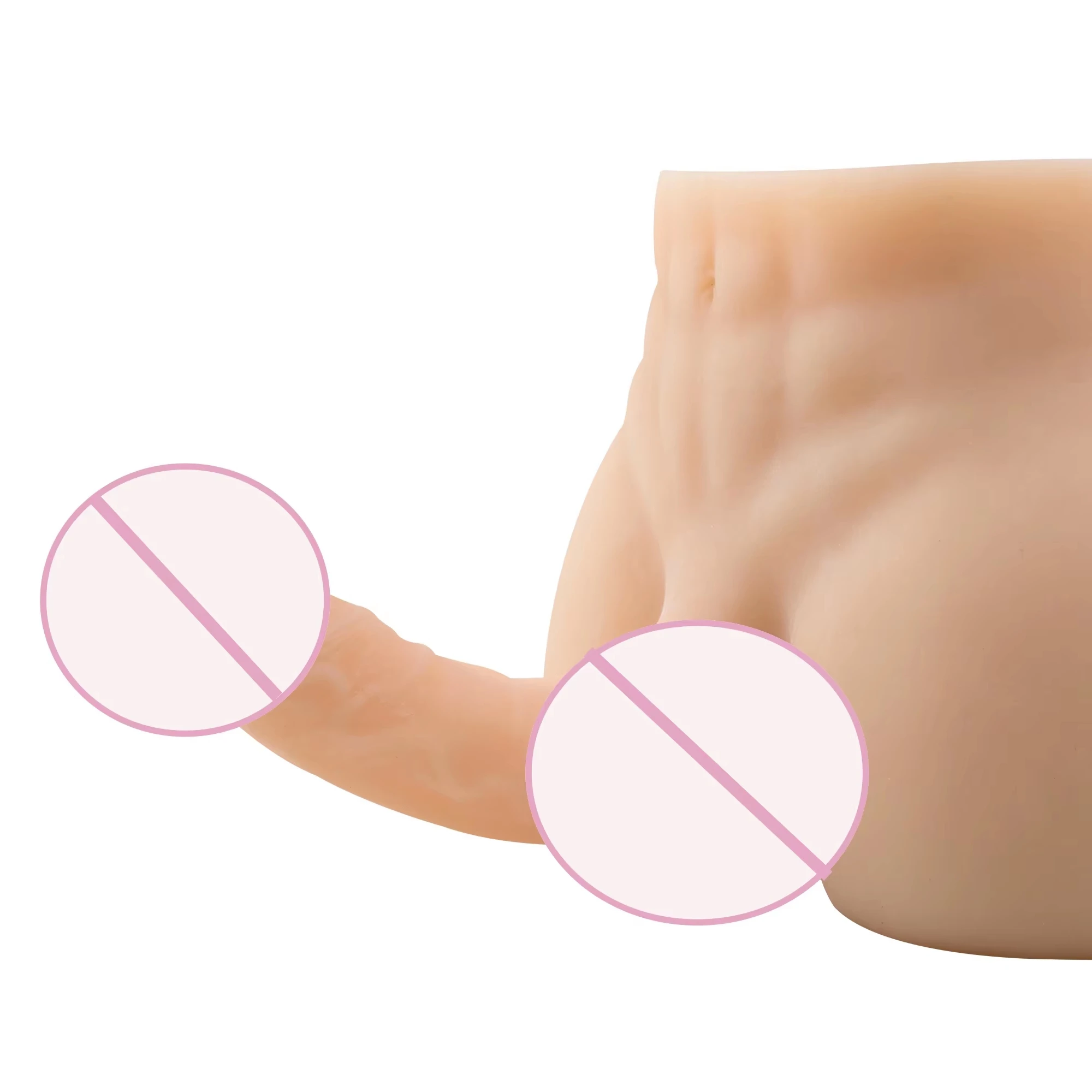 Doll manufacturer masturbates sexdoll torso dildo half body love male doll sex toy