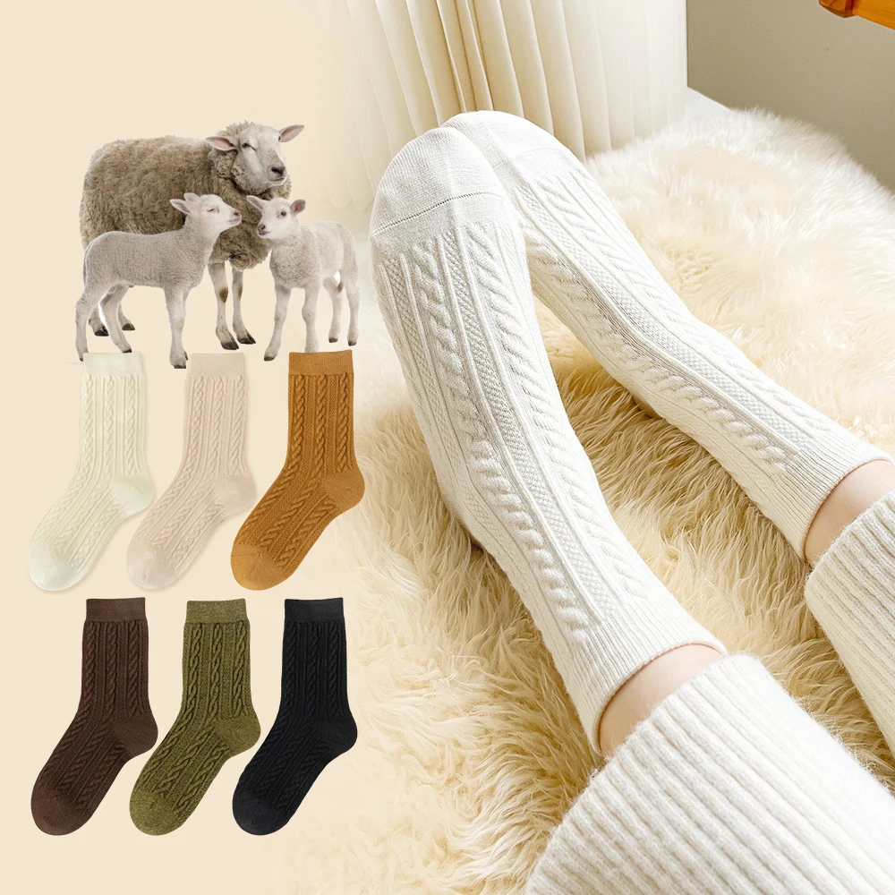 Seamless quality winter thick warm socks Cashmere Snow ski trekking hiking boot socks outdoor thermo merino wool sport socks
