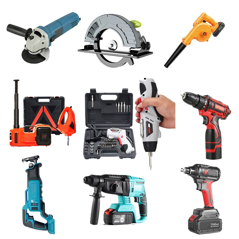 20V Lithium Ion Batteries Led Flashlight Cordless Drill Set Circular Saw Reciprocating Saws Compact Driver Power Tool Combo Kits