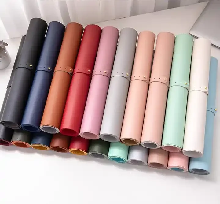 Wholesale Custom Logo Printed Keyboard Pad PU Leather Pad Protector Desk Mat Gaming Mouse Pad