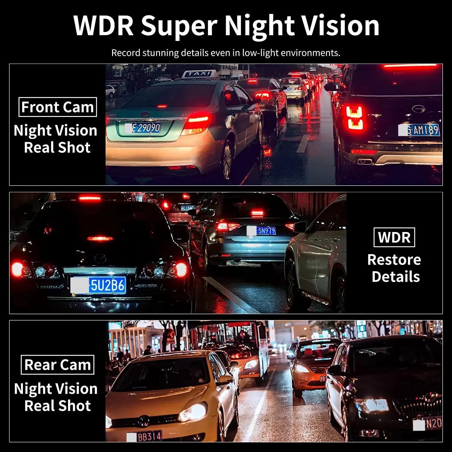 HD Front And Rear 4K+1080P Dual Channels CAR Dash Camera WIFI GPS Car Black Box DVR