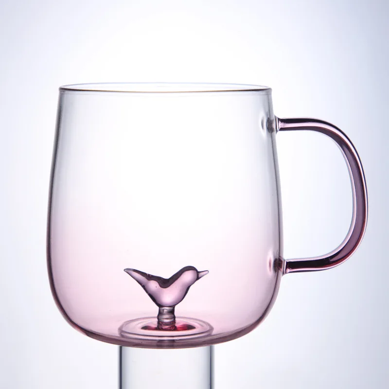 Three-dimensional Bird Shape Glassware Ocean Animal Manor Glass Water Mug Cup