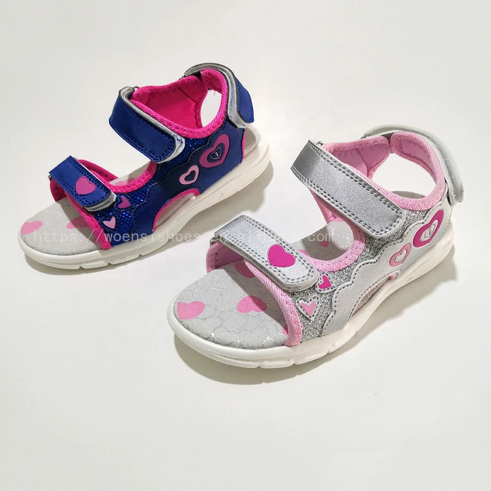 Новое поступление женских туфель для девочек по низкой цене; Летние туфли на плоской подошве; Детские летние женские туфли с открытым носком сандалии спорт