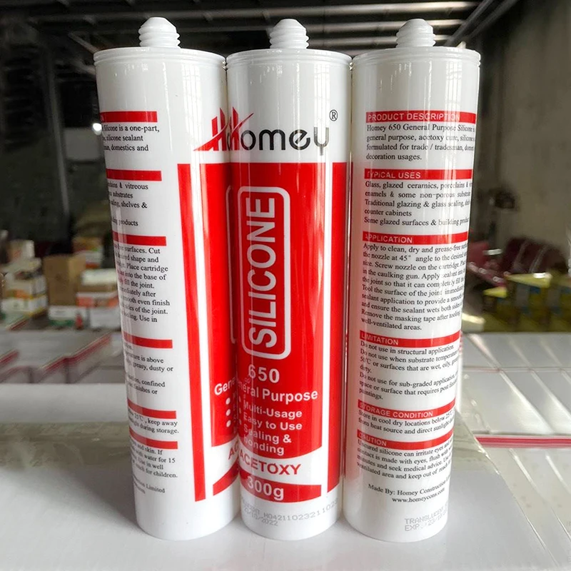 Homey  ready goods  acetic acetoxy gp general purpose bath silicone sealant
