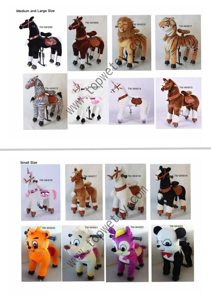 Ride on Unicorn Horse Toddler Toys Pink Plush Rocking Horse for Girls