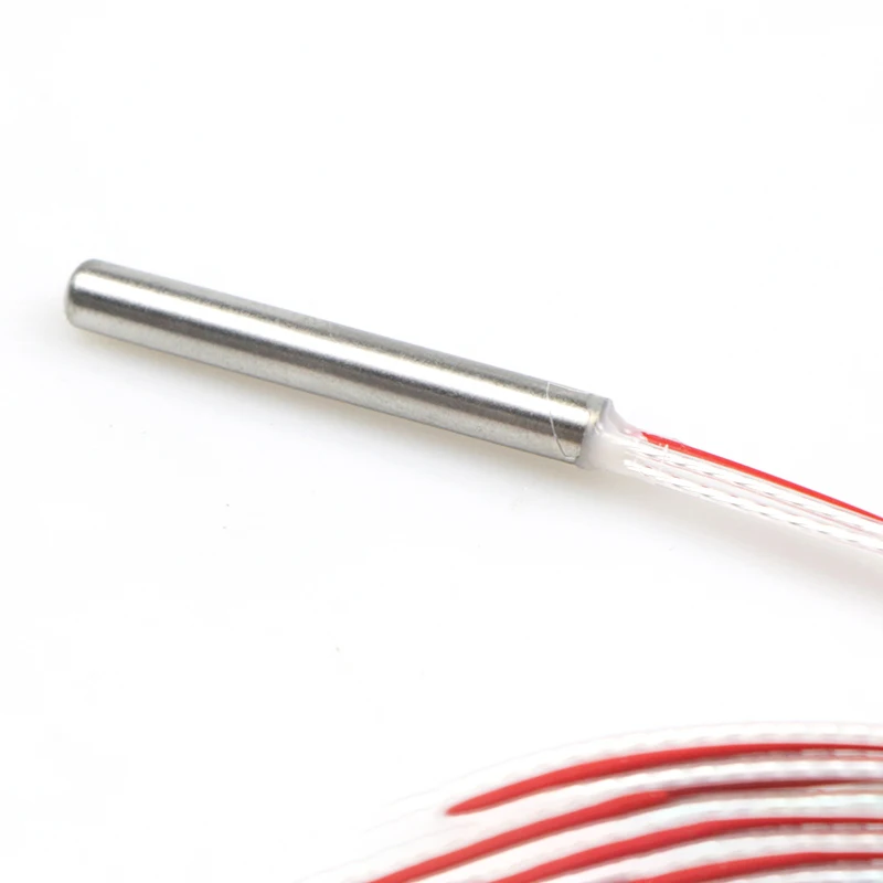 PT100 miniature temperature sensor pipe diameter 1.5/2/ 3MM ultra-small platinum resistance two-wire system Class A