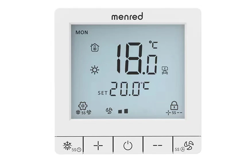 24v 220v Smart Modbus Rs485 Touch Screen Temperature Controller Hvac 4 Pipe Fcu Thermostat Digital Room Thermostat