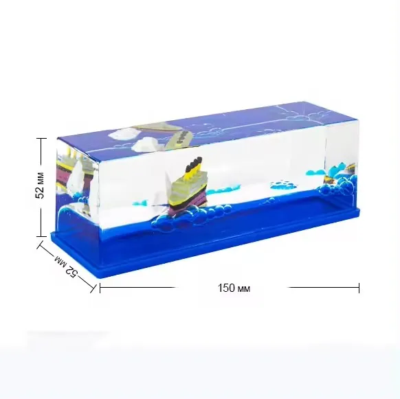 Cruise Ship Fluid Drift Desktop Birthday Gift Home Office Ornament Decompression Decoration Titanic Floating Accessories