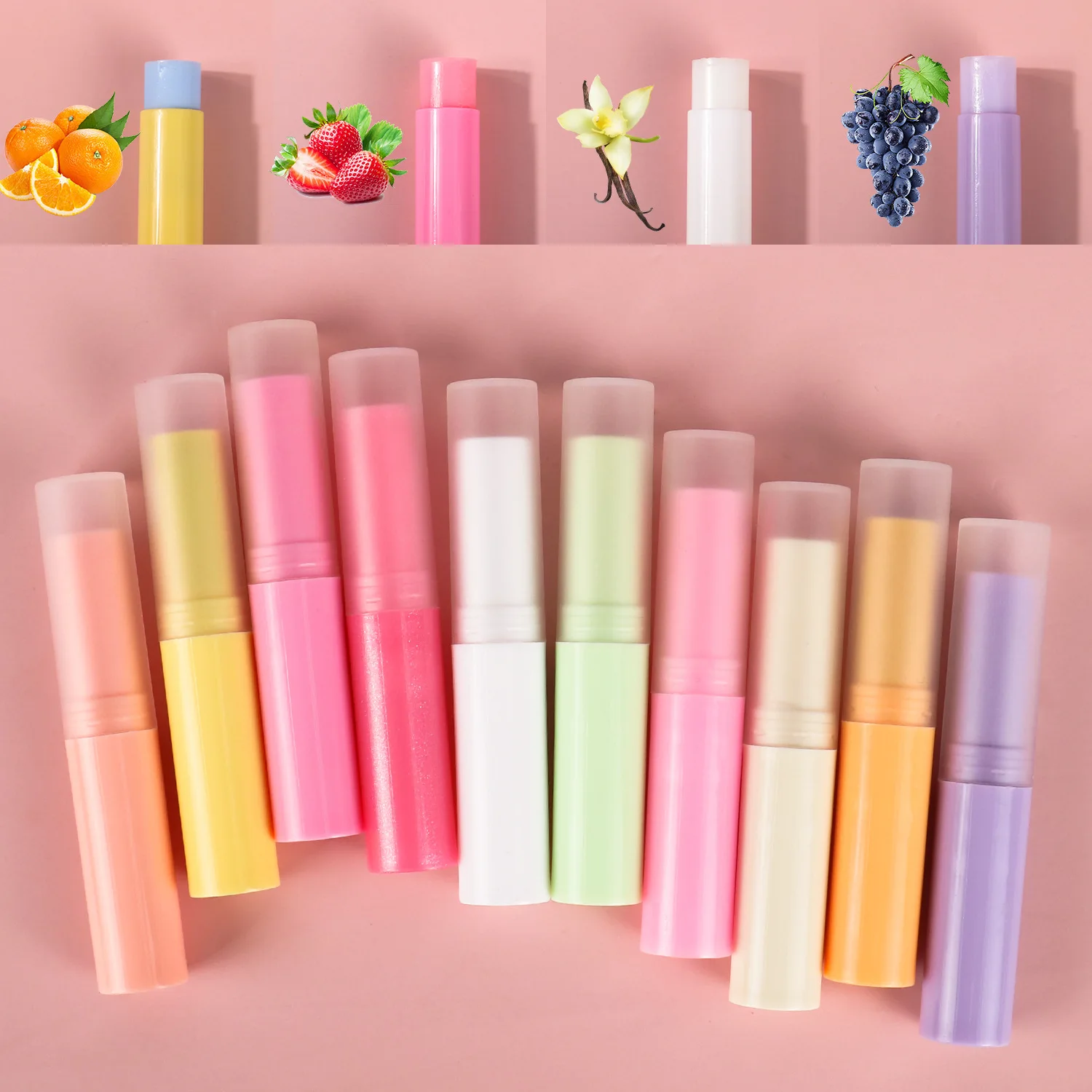 Private Label Logo  Custom Flavor Lipbalm Organic Vegan Lightening Moisturizer Chapstick Stick New Care Lip Balm